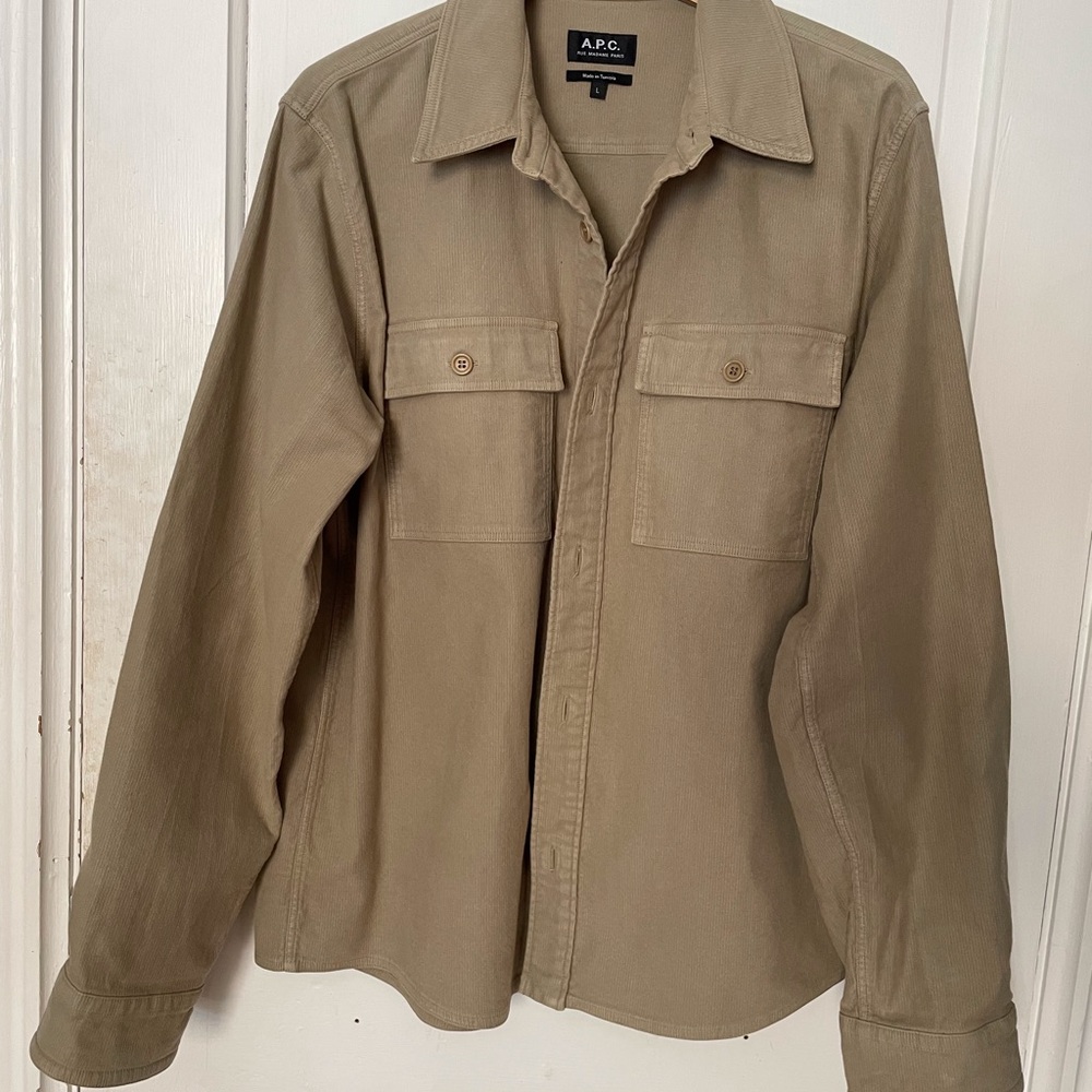 A.P.C. Tan Lightweight Shirt Jacket
